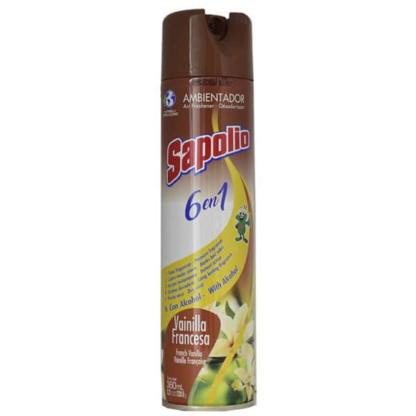 Desodorante Ambiental Sapolio,Vainilla Francesa, 360 ml
