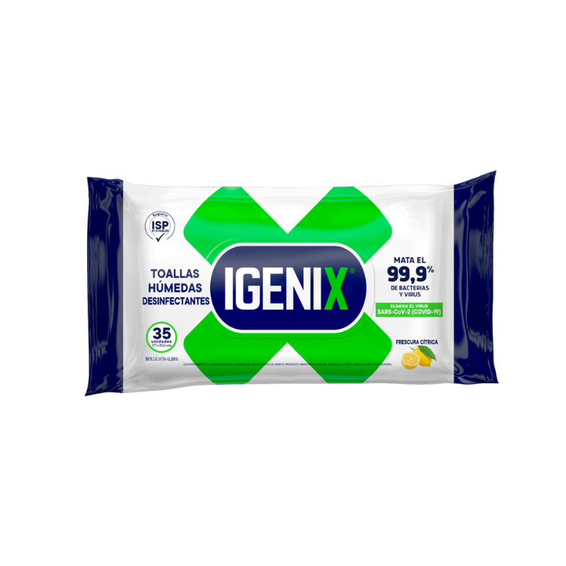 Toallas Desinfectantes Igenix, 35 Unidades