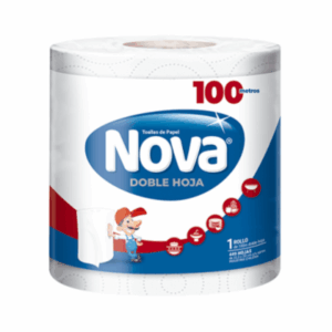 Toalla de Papel Nova Doble Hoja 100 mts, 1 rollo