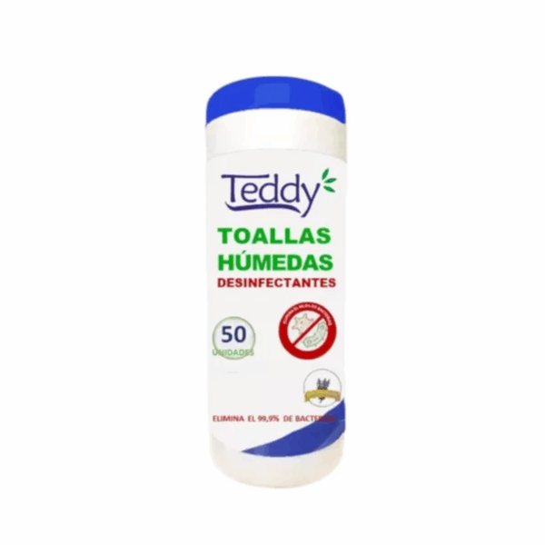 Toallas Desinfectantes Teddy, 50 Unidades