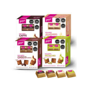 Bombon Goplana, cuadraditos de chocolate, varios sabores