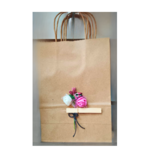 Bolsa Papel Manila Deco, 16x8x21 cm