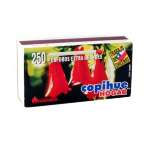 Fósforos Copihue gigante, 250 unidades