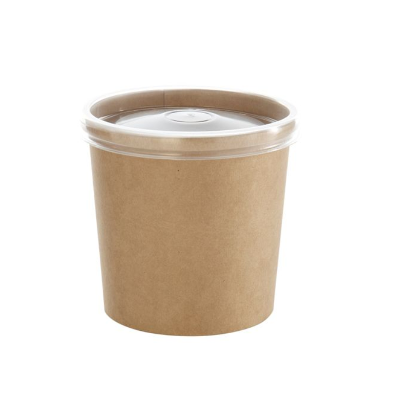 Pote Kraft con tapa 12 oz