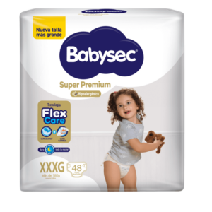 Pañales Desechables BabySec Premium, XXXG, 14 Uds