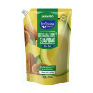 Shampoo Ballerina Brillo Hidratación, Palta Almendras, 750 ml