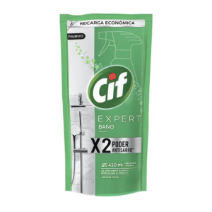Limpiador Líquido CIF Expert Baño, Recarga, 450 ml