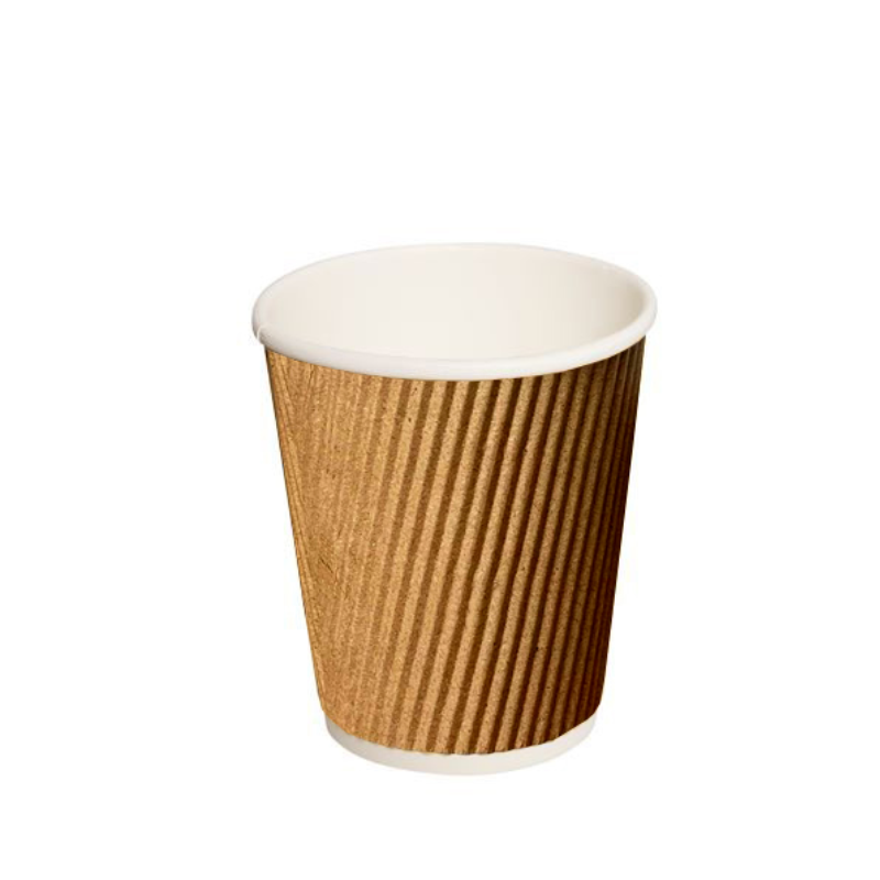 Vaso de Polipapel, 2C, 8 Oz, KR, Corrugado, 25 Unidades