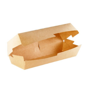 Clamshell Hotdog Kraft, 17 cm, Natural
