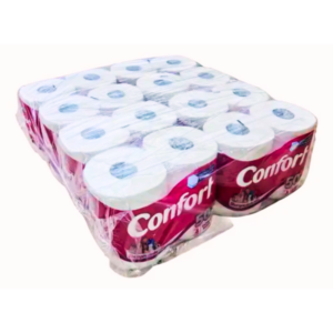 Manga de Papel Higiénico Confort, Doble hoja, 4 Rollos de 50 mts.