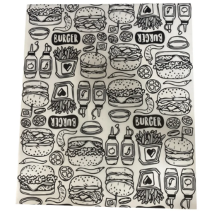 Papel Antigrasa Hamburguesa, 33x28 cm. 100 unidades