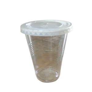 Vaso PET 16 oz con tapa, 50 Unidades