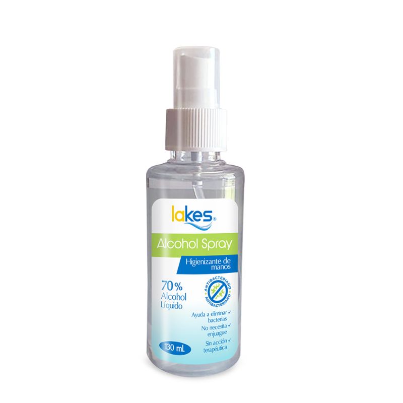 Alcohol en spray Lakes 70%, 130ml